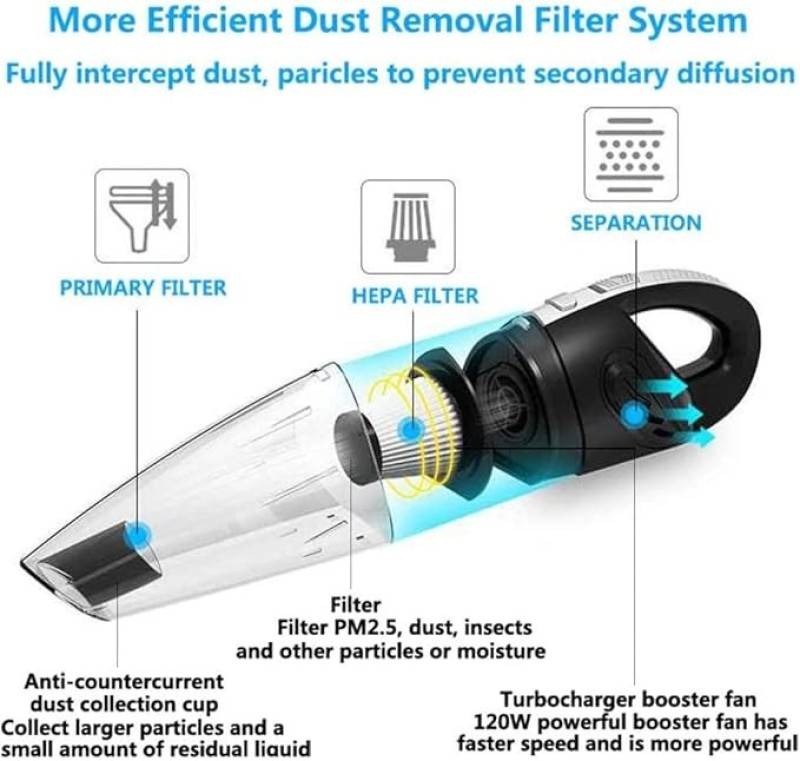مكنسة كهربائية محمولة للسيارة لاسلكية: الراحة مع الأداء العالي - الصورة 7