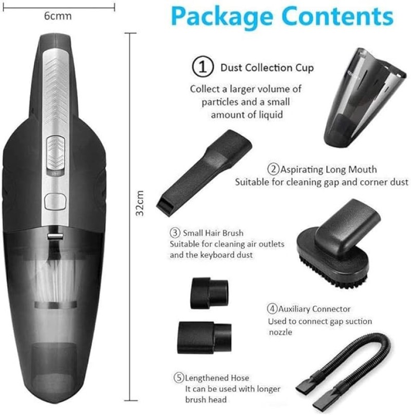 مكنسة كهربائية محمولة للسيارة لاسلكية: الراحة مع الأداء العالي - الصورة 4